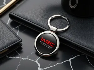 WRC Porte-clés Gravés Logo Métal Premium